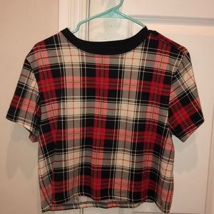 Forever 21 Tops - Tartan Plaid Box Tee Forever 21 Tops - Tartan Plaid Box Tee
